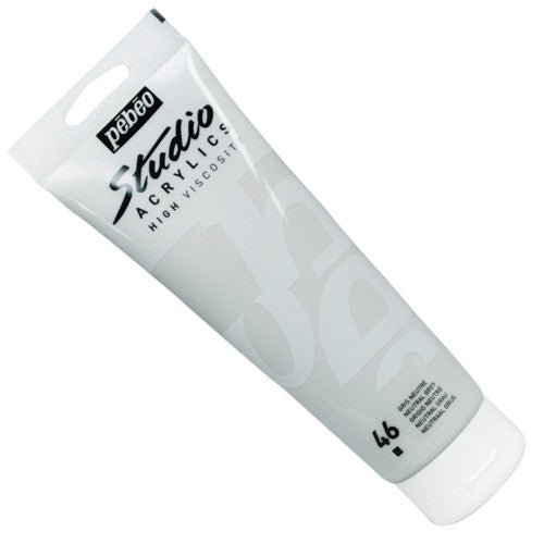 Tinta Acrílica Pébéo Studio 46 Cinza Neutro 100ml